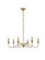 Rohan Six Light Chandelier in Satin Gold (173|LD5056D30SG)