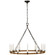 Darlana Wrapped LED Chandelier in Aged Iron and Natural Rattan (268|CHC 5873AI/NRT)