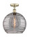 Edison One Light Semi-Flush Mount in Antique Brass (405|616-1F-AB-G1213-14SM)