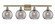 Ballston Four Light Bath Vanity in Antique Brass (405|516-4W-AB-G1213-8SM)