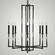 Magro Eight Light Chandelier in Old Bronze (Black) (183|CH3544-35S-ST)