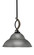 Monterey One Light Mini Pendant in Matte Black & Painted Distressed Wood-look Metal (200|2901-MBDW-428-BN)