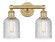 Edison Two Light Bath Vanity in Brushed Brass (405|616-2W-BB-G559-5CL)