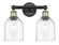 Edison Two Light Bath Vanity in Black Antique Brass (405|616-2W-BAB-G558-6CL)