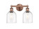 Edison Two Light Bath Vanity in Antique Copper (405|616-2W-AC-G558-6CL)