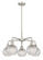 Downtown Urban Five Light Chandelier in Satin Nickel (405|516-5CR-SN-G122C-6CL)