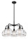 Downtown Urban Five Light Chandelier in Matte Black (405|516-5CR-BK-G556-8CL)