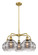Downtown Urban Five Light Chandelier in Brushed Brass (405|516-5CR-BB-G556-8SM)