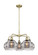Downtown Urban Five Light Chandelier in Antique Brass (405|516-5CR-AB-G556-8SM)
