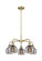 Downtown Urban Five Light Chandelier in Antique Brass (405|516-5CR-AB-G556-6SM)