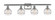 Ballston LED Bath Vanity in Satin Gold (405|516-4W-SG-G556-6CL)