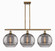 Ballston Three Light Island Pendant in Brushed Brass (405|516-3I-BB-G556-12SM)