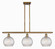 Ballston Three Light Island Pendant in Brushed Brass (405|516-3I-BB-G122C-8CL)