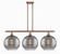 Ballston Three Light Island Pendant in Antique Copper (405|516-3I-AC-G556-12SM)