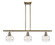 Ballston Three Light Island Pendant in Antique Brass (405|516-3I-AB-G556-6CL)