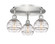 Downtown Urban Three Light Flush Mount in Satin Nickel (405|516-3C-SN-G556-6CL)