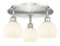Ballston Three Light Flush Mount in Satin Gold (405|516-3C-SG-G122C-6CL)