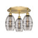 Ballston Three Light Flush Mount in Brushed Brass (405|516-3C-BB-G557-6SM)