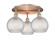 Ballston Three Light Semi-Flush Mount in Antique Copper (405|516-3C-AC-G122C-8CL)