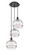 Ballston Three Light Pendant in Matte Black (405|113B-3P-BK-G556-10CL)