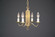 Chandelier Four Light Hanging Fixture in Antique Brass (196|911S-AB-LT4)