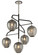 Odyssey Five Light Chandelier in Textured Black & Polish Nickel (67|F4297-TBK/PN)