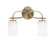 Cavella Two Light Bath Bar in New Age Brass (200|3912-NAB-310)