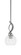 Cavella One Light Mini Pendant in Graphite (200|3901-GP-4100)