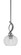 Cavella One Light Mini Pendant in Graphite (200|3901-GP-202)