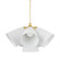 Bronson Five Light Chandelier in Aged Brass/White Plaster (70|BKO1502-AGB/WP)