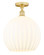 Edison One Light Semi-Flush Mount in Satin Gold (405|616-1F-SG-G1217-14WV)
