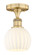 Edison One Light Semi-Flush Mount in Brushed Brass (405|616-1F-BB-G1217-6WV)