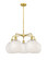 Ballston LED Chandelier in Satin Gold (405|516-5CR-SG-G1216-10WM)