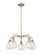 Downtown Urban LED Chandelier in Antique Brass (405|516-5CR-AB-G1216-6WM)