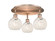 Downtown Urban LED Flush Mount in Antique Copper (405|516-3C-AC-G1216-6WM)