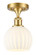 Ballston LED Semi-Flush Mount in Satin Gold (405|516-1C-SG-G1217-6WV)