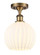 Ballston One Light Semi-Flush Mount in Brushed Brass (405|516-1C-BB-G1217-8WV)