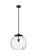 Franklin Restoration LED Pendant in Matte Black (405|221-1S-BK-G1215-14)