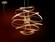 Calligraphy LED Chandelier in Gold Leaf W Polished Stainless (68|216-41-GL/SS)