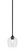 Zilo One Light Mini Pendant in Matte Black (200|560-MB-4810)