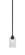 Zilo One Light Mini Pendant in Matte Black (200|560-MB-3002)