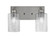 Edge Two Light Bath Bar in Brushed Nickel (200|1162-BN-3002)