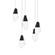 Martini Five Light Pendant in Black (529|BPD20205OH-BK)