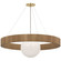 Arena LED Chandelier in Hand-Rubbed Antique Brass and White Glass (268|WS 5002HAB/NO-WG)