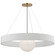 Arena LED Chandelier in Hand-Rubbed Antique Brass and White Glass (268|WS 5001HAB/WHT-WG)
