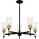 Carly Five Light Chandelier in Matte Black (10|CAY5028MBK)