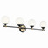 Benno Four Light Vanity in Black (12|55173BKCPZ)