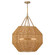 Selby Five Light Pendant in Burnished Brass and Rattan (51|7-5106-5-177)