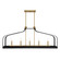 Sheffield Five Light Linear Chandelier in Matte Black with Warm Brass Accents (51|1-7804-5-143)