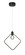 Edison's Outline LED Pendant in Coal Black (42|P1904-66A-L)